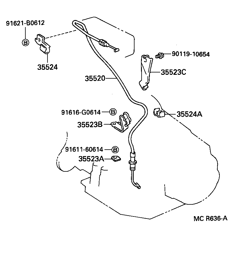 35520-32150 CABLE ASSY, THROTTLE product image