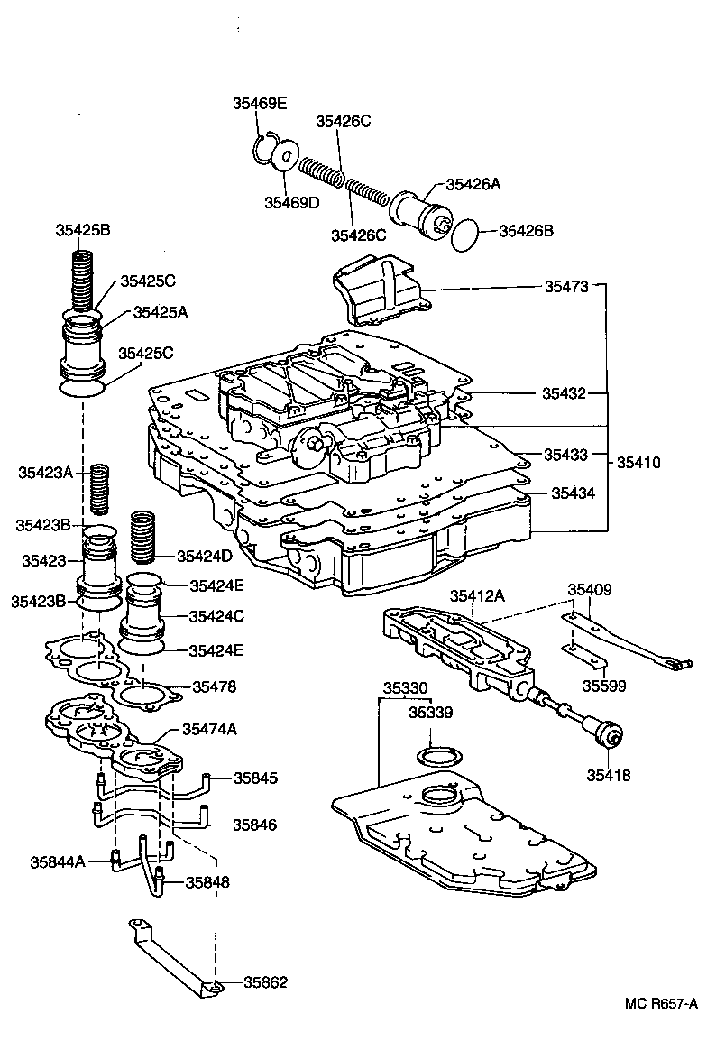 35432-32100 PLATE, VALVE BODY, NO.1 product image