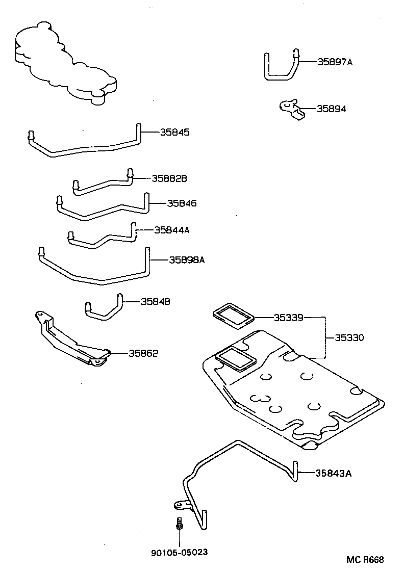 35432-32100 PLATE, VALVE BODY, NO.1 product image