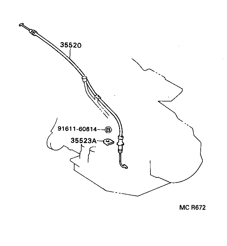 35520-32150 CABLE ASSY, THROTTLE product image