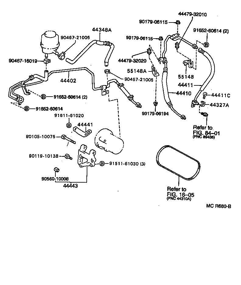 44381-32030 BRACKET, POWER STEERING IDLE PULLEY product image
