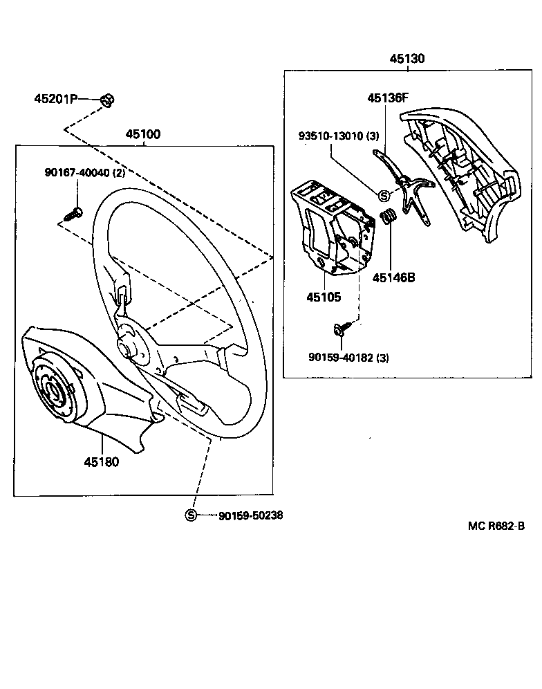 45129-32020 BUTTON, HORN, NO.2 product image