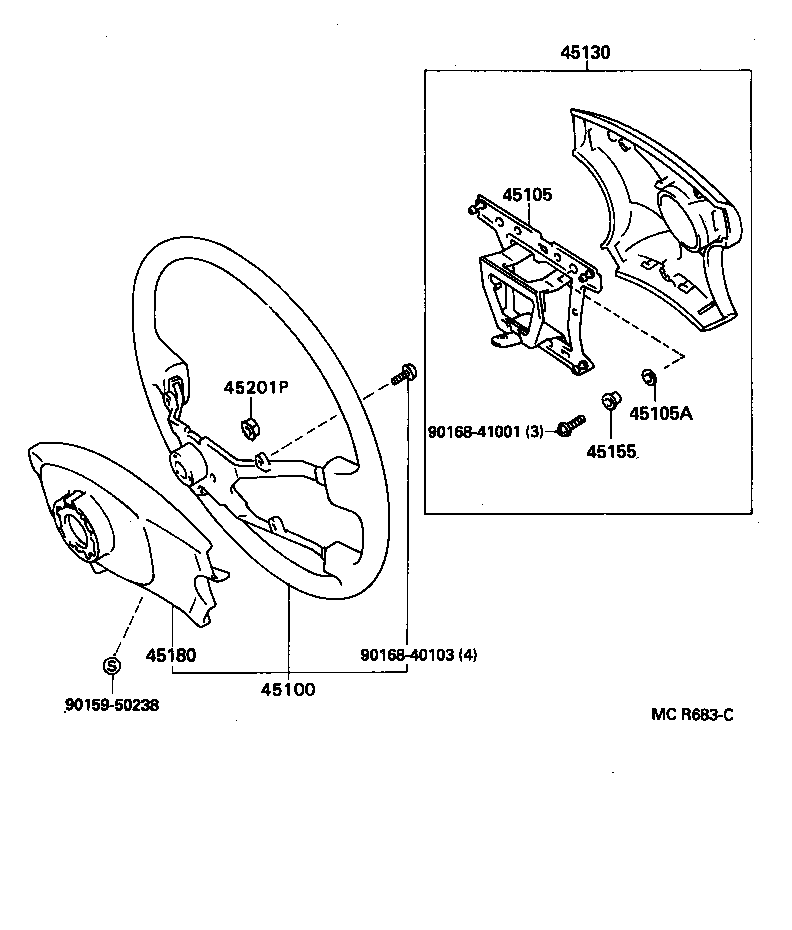 45129-32020 BUTTON, HORN, NO.2 product image