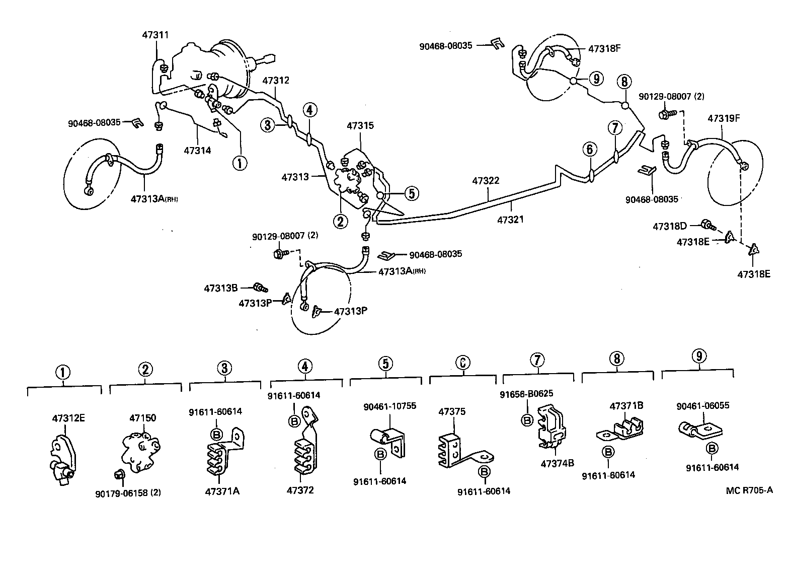 44590-32030 BRACKET, BRAKE ACTUATOR, NO.1 product image