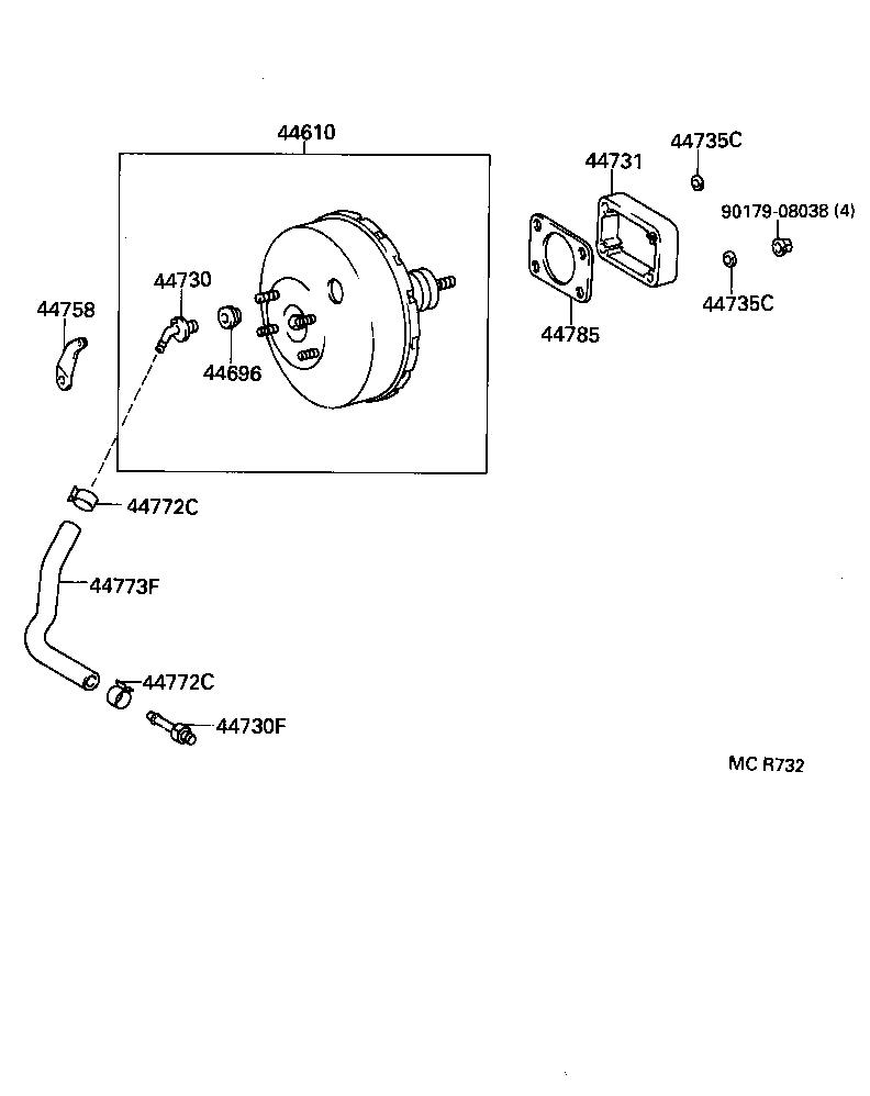 44610-35510 BOOSTER ASSY, BRAKE product image