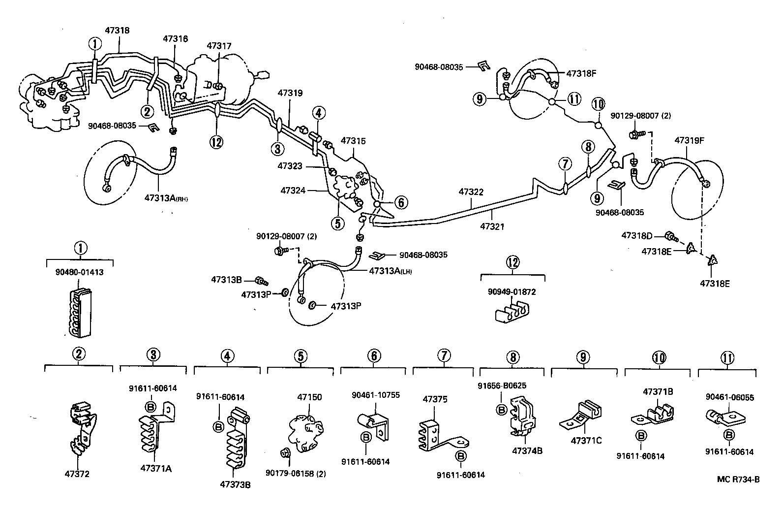 44590-32030 BRACKET, BRAKE ACTUATOR, NO.1 product image