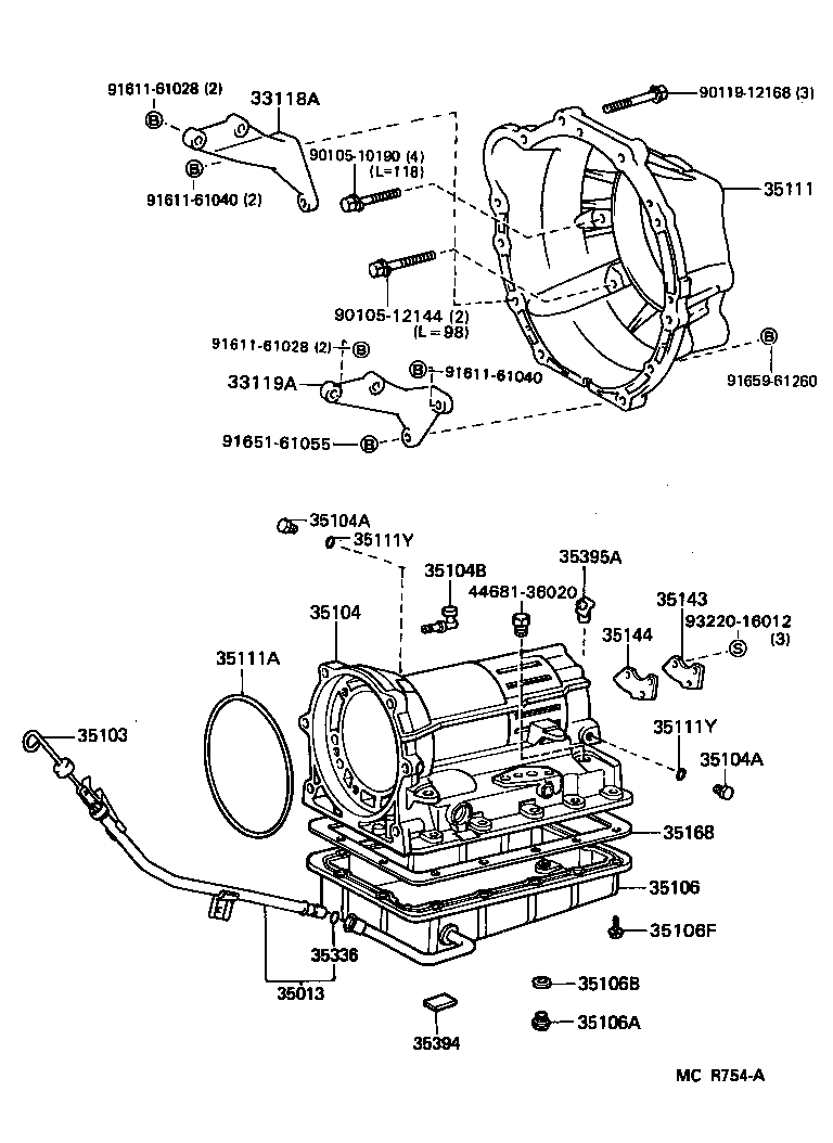 35103-25010 GAGE SUB-ASSY, TRANSMISSION OIL LEVEL product image