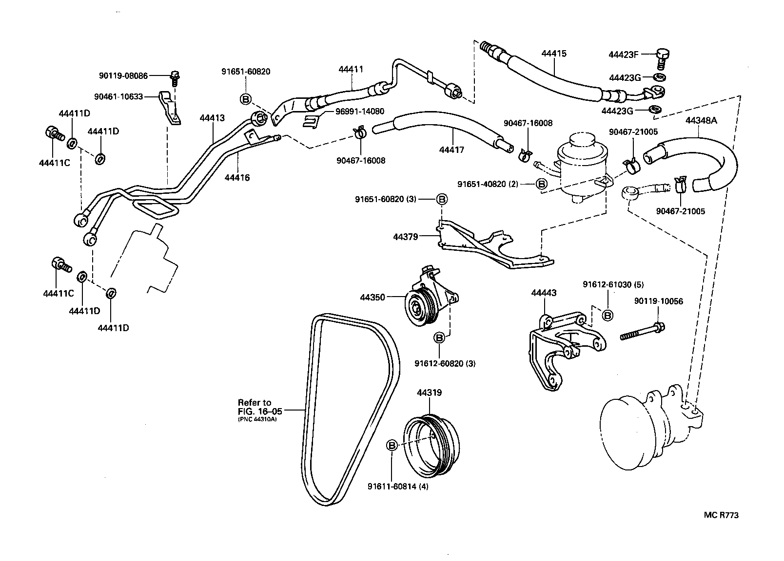44379-36160 BRACKET, OIL RESERVOIR, NO.2 product image