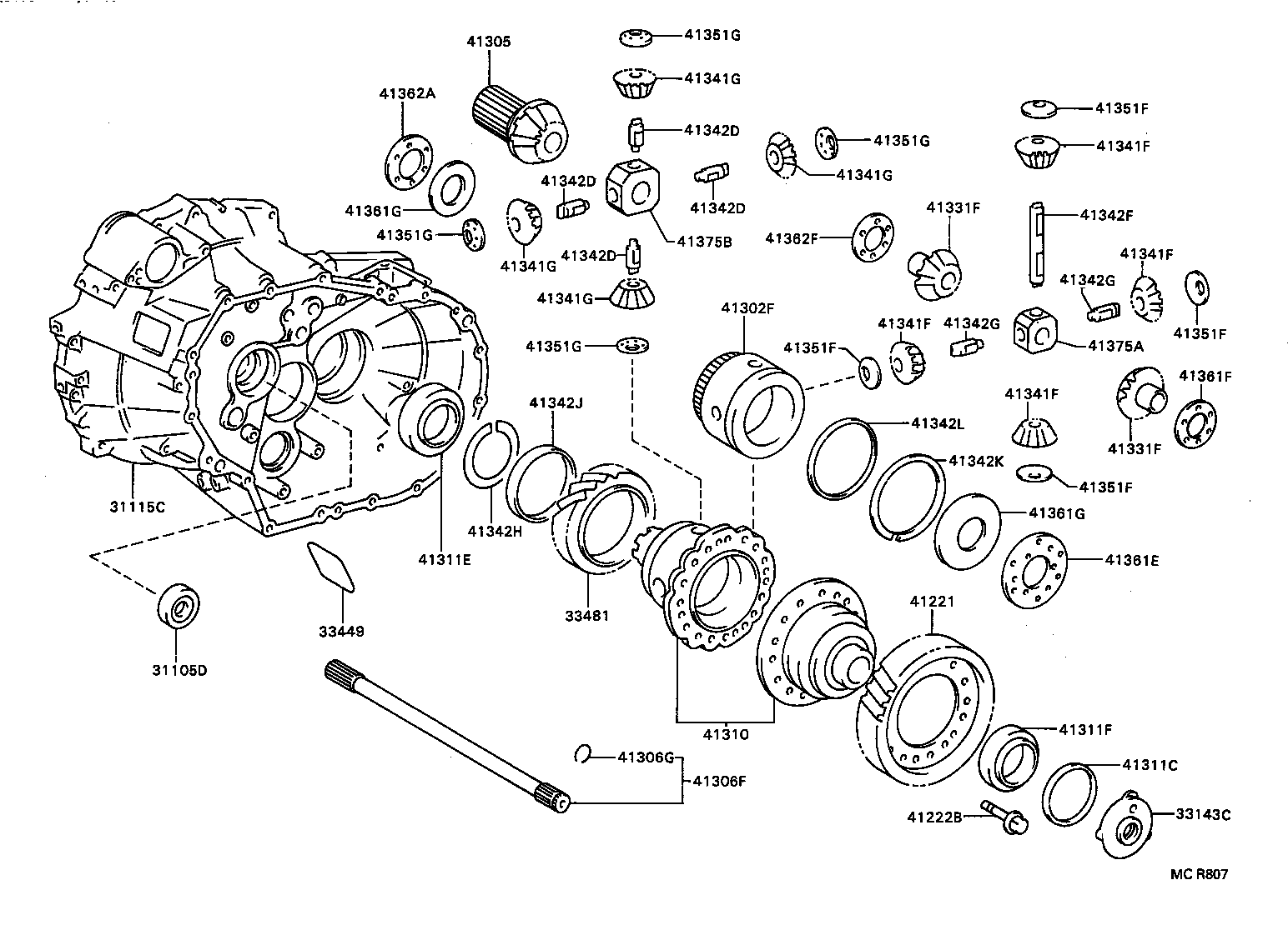 41221-32140 GEAR, FRONT DIFFERENTIAL RING product image