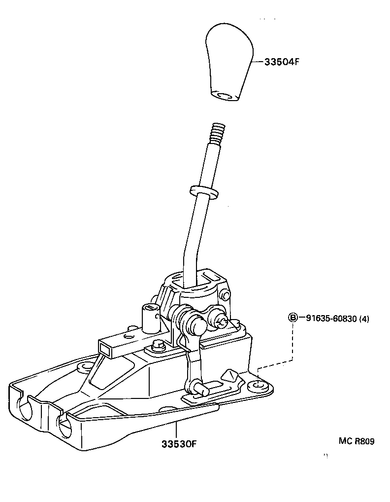 33530-32220 LEVER ASSY, SHIFT (FOR FLOOR SHIFT) product image