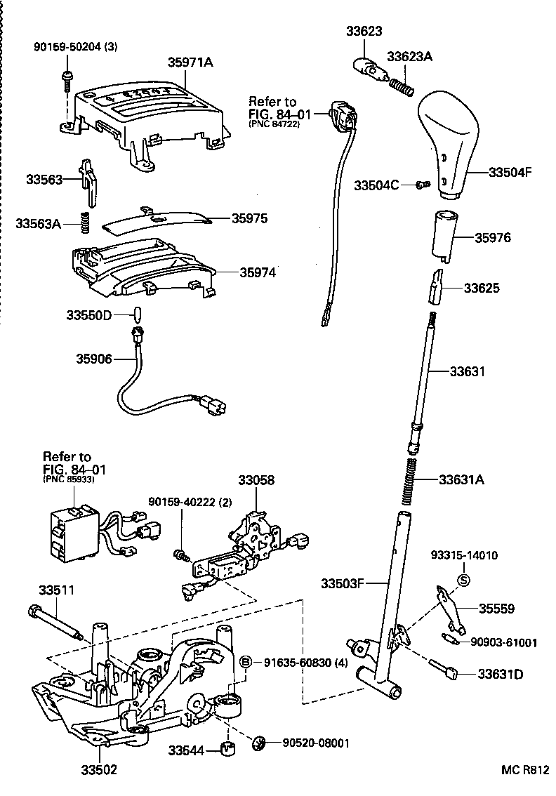 33530-32220 LEVER ASSY, SHIFT (FOR FLOOR SHIFT) product image