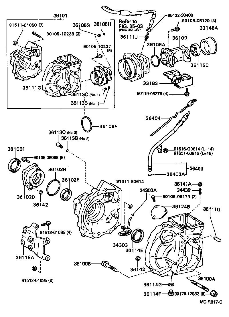 36101-32030 CASE SUB-ASSY, TRANSFER product image