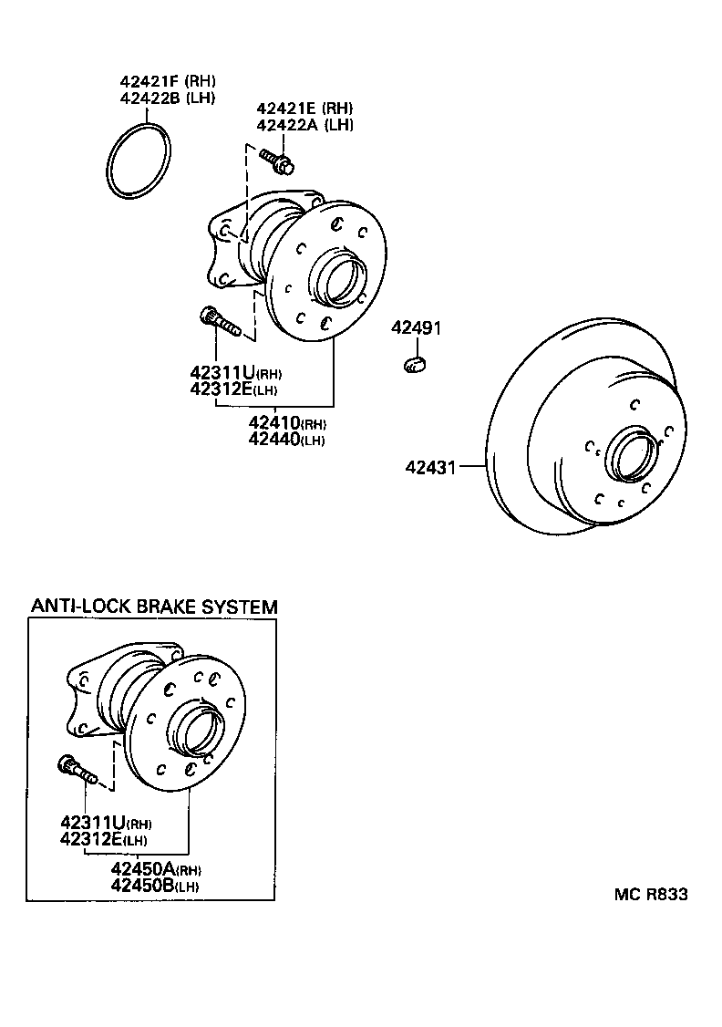 42431-07010 DISC, REAR product image