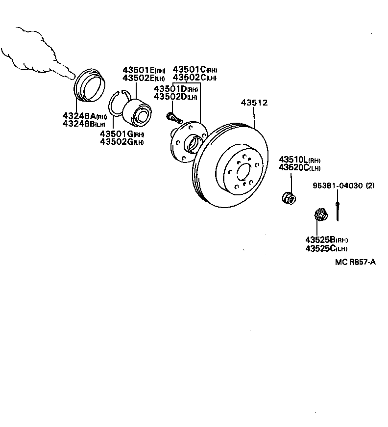 43512-32270 DISC, FRONT product image