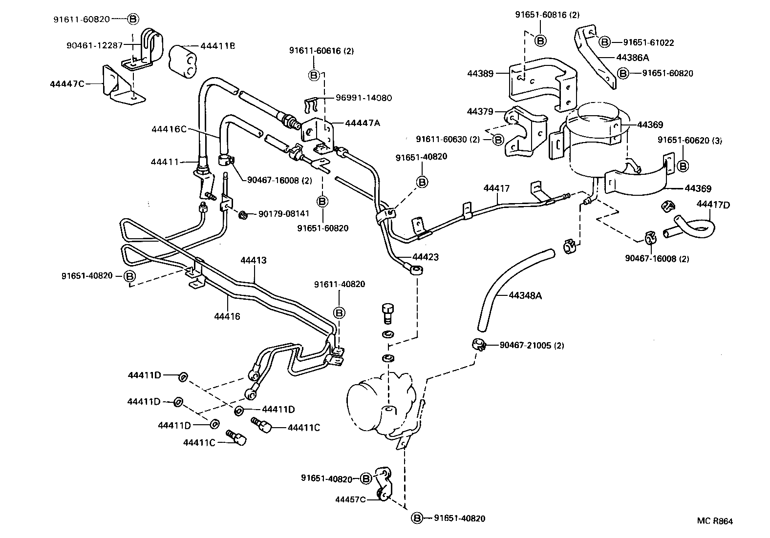 44379-36150 BRACKET, OIL RESERVOIR, NO.2 product image