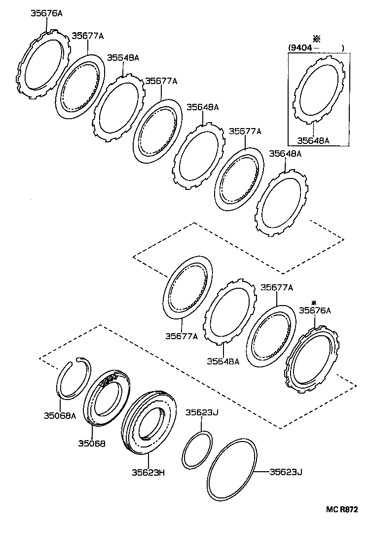 35677-20070 DISC, CLUTCH (FOR 1ST & REVERSE BRAKE) product image
