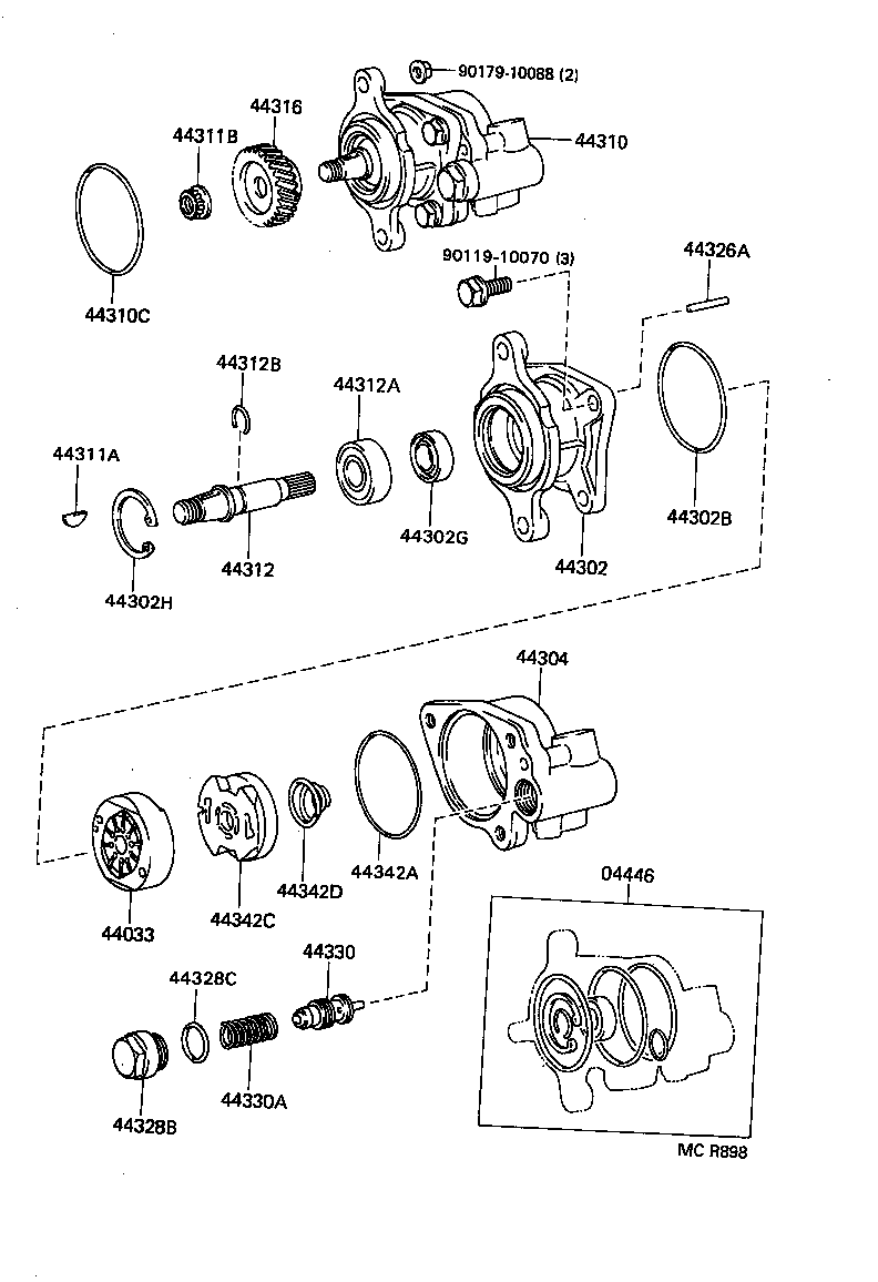 44348-36150 HOSE, RESERVOIR TO OIL PUMP product image