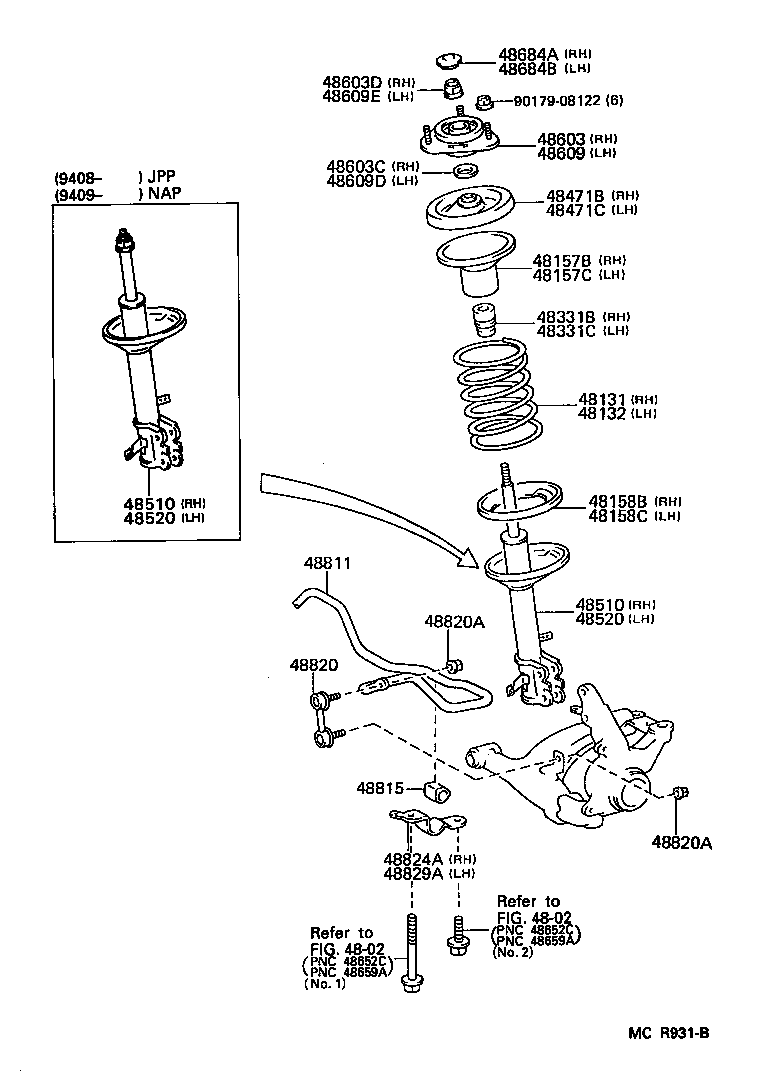 Toyota 48131-1K540 SPRING, FRONT COIL, RH