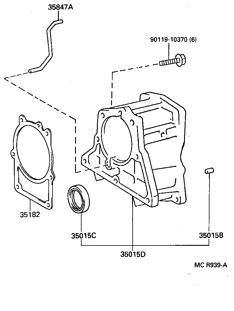 Toyota 35108-28020 HOUSING SUB-ASSY, EXTENSION (ATM)