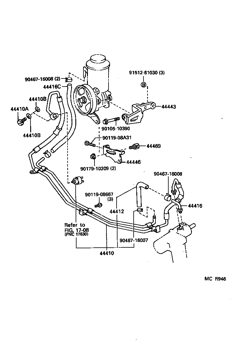 90447-18045 HOSE(FOR RETURN TUBE TO RESERVIOR) product image