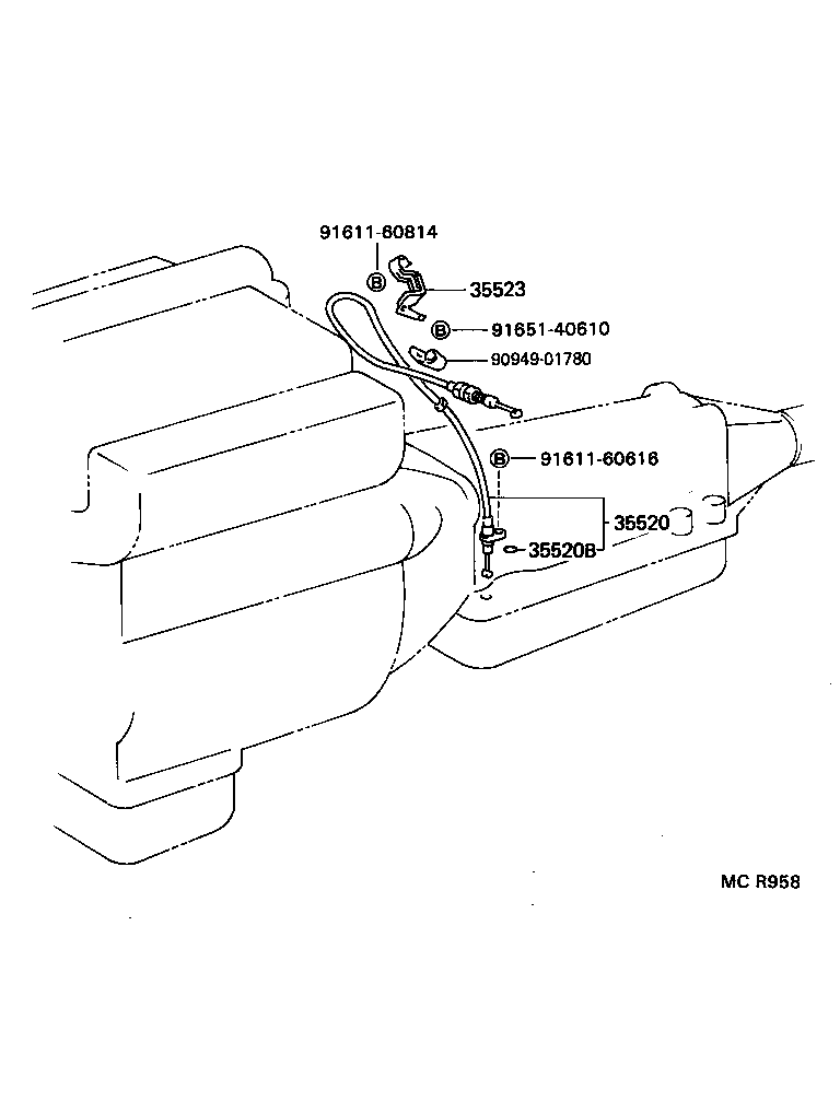 35501-60010 ROD SUB-ASSY, PARKING LOCK product image