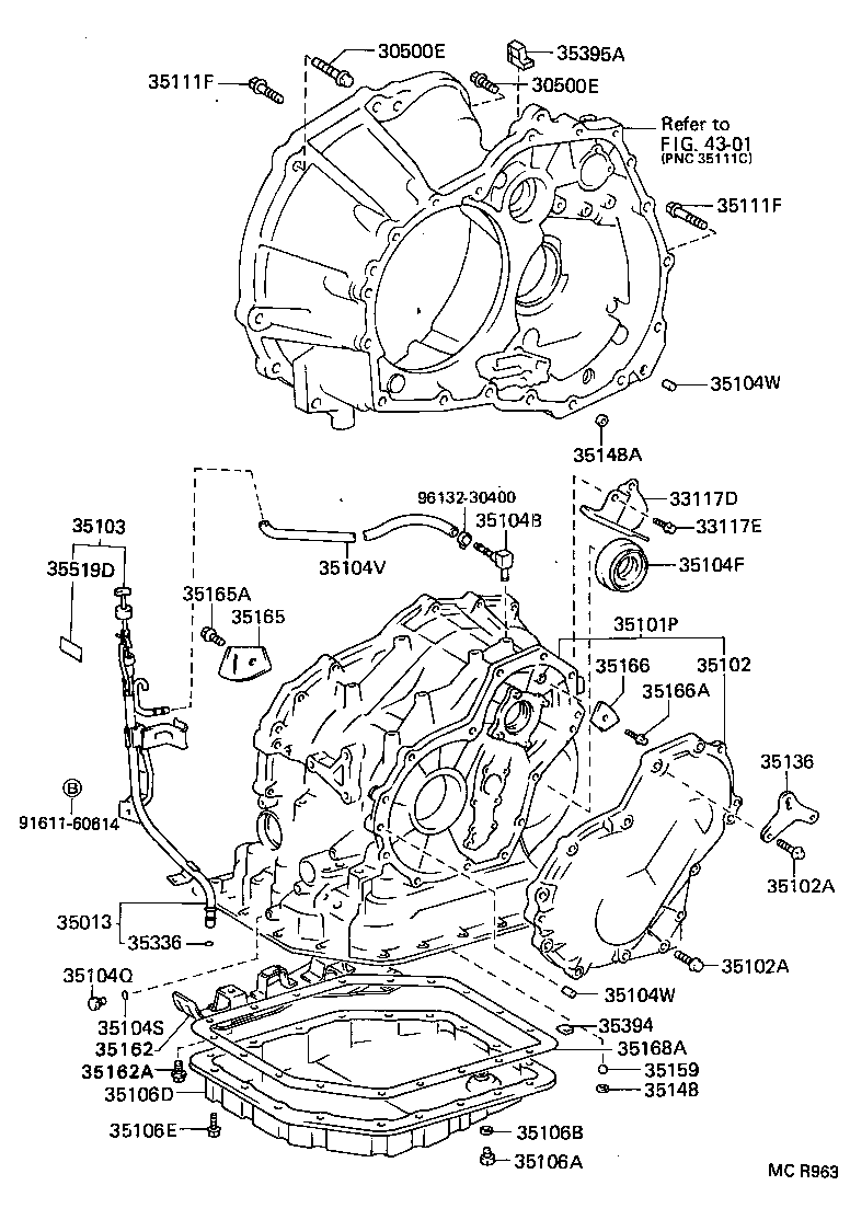 35013-16201 TUBE SUB-ASSY, TRANSMISSION OIL FILLER product image