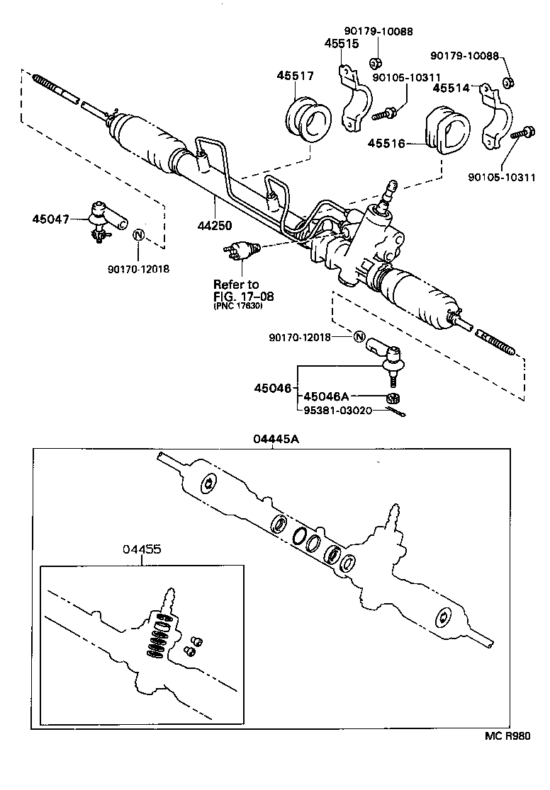 44250-16232 GEAR ASSY, POWER STEERING(FOR RACK & PINION) product image