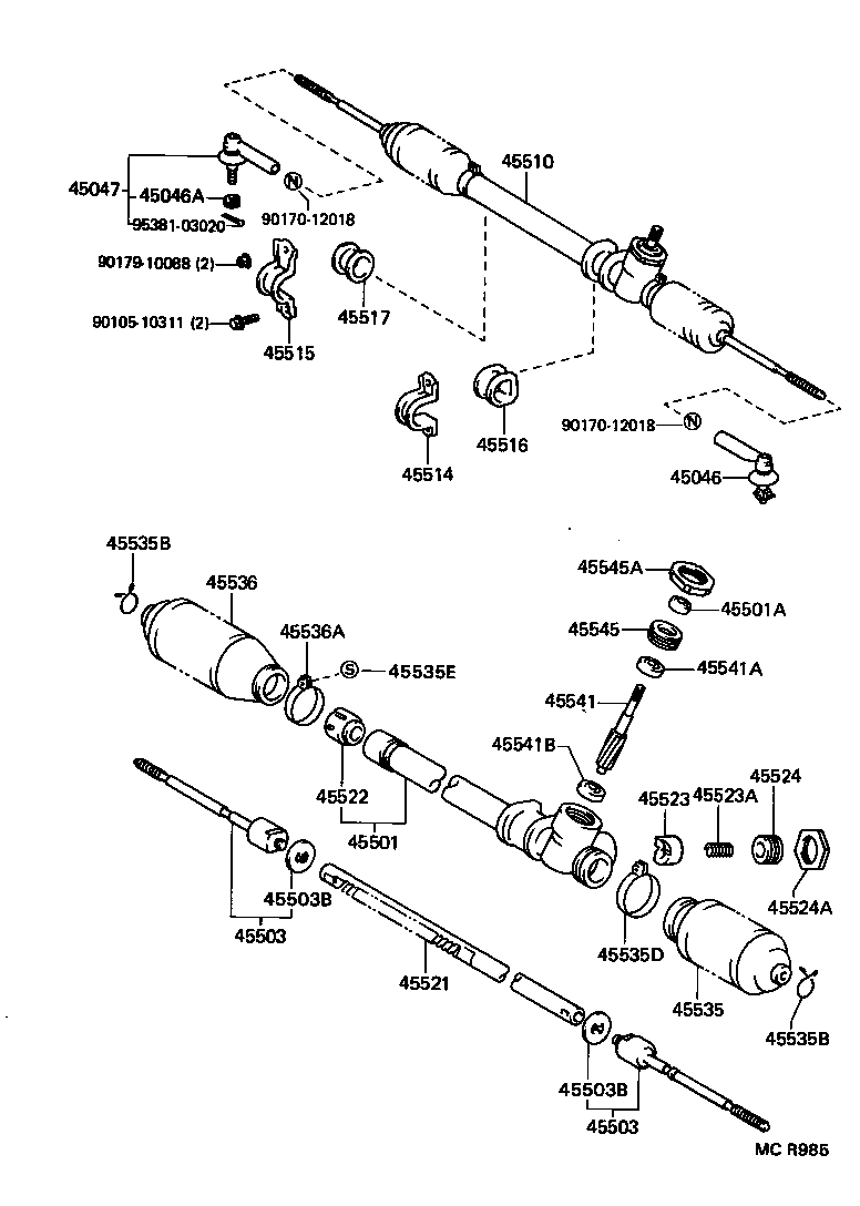 45523-10080 GUIDE, RACK(FOR STEERING GEAR) product image