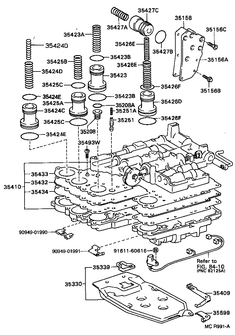35205-20020 SPRING SUB-ASSY, B-2 ACCUMULATOR product image