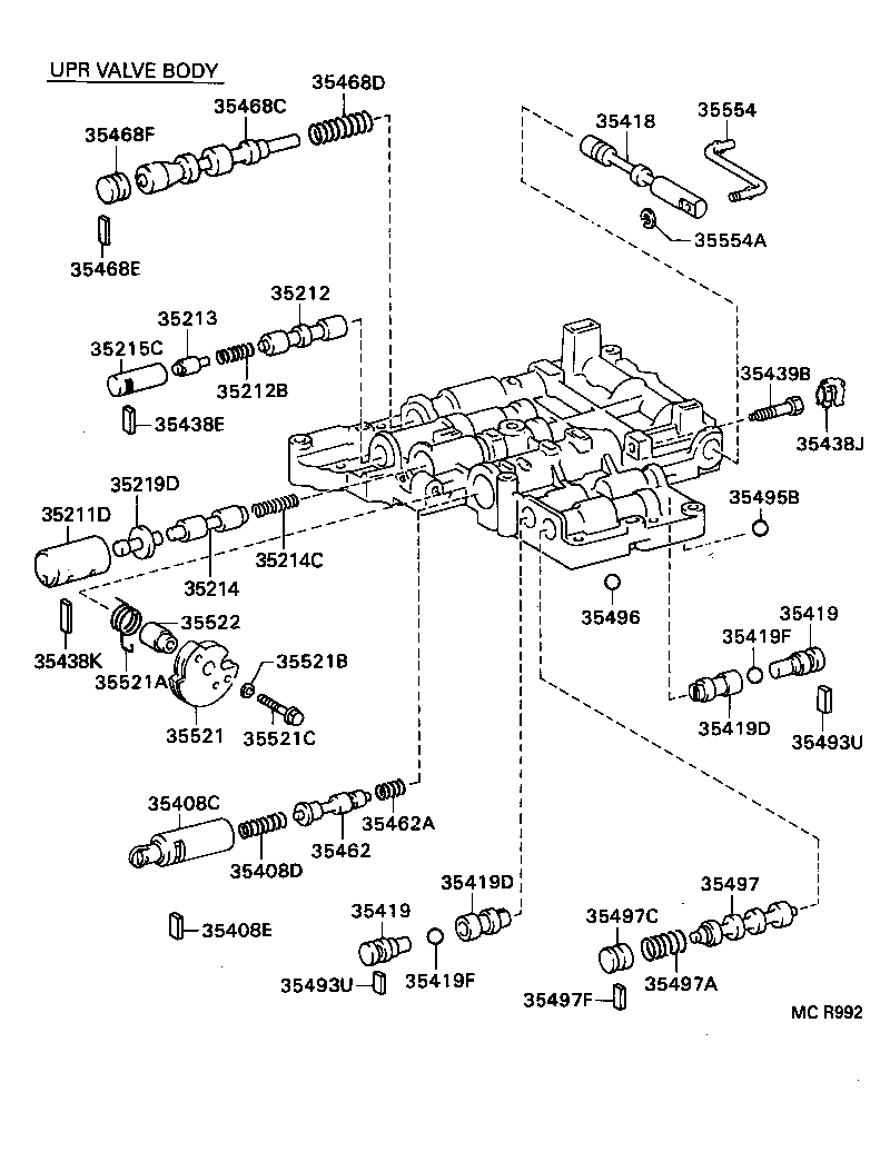 35205-20020 SPRING SUB-ASSY, B-2 ACCUMULATOR product image