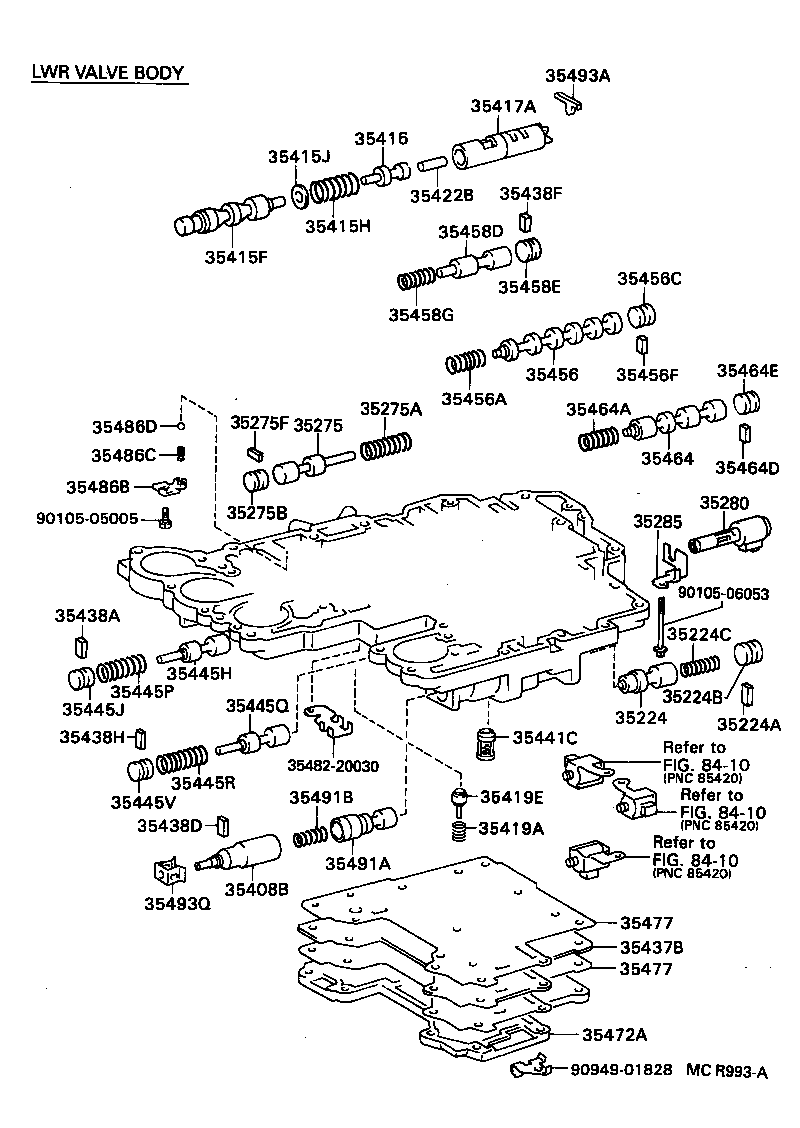 35205-20020 SPRING SUB-ASSY, B-2 ACCUMULATOR product image