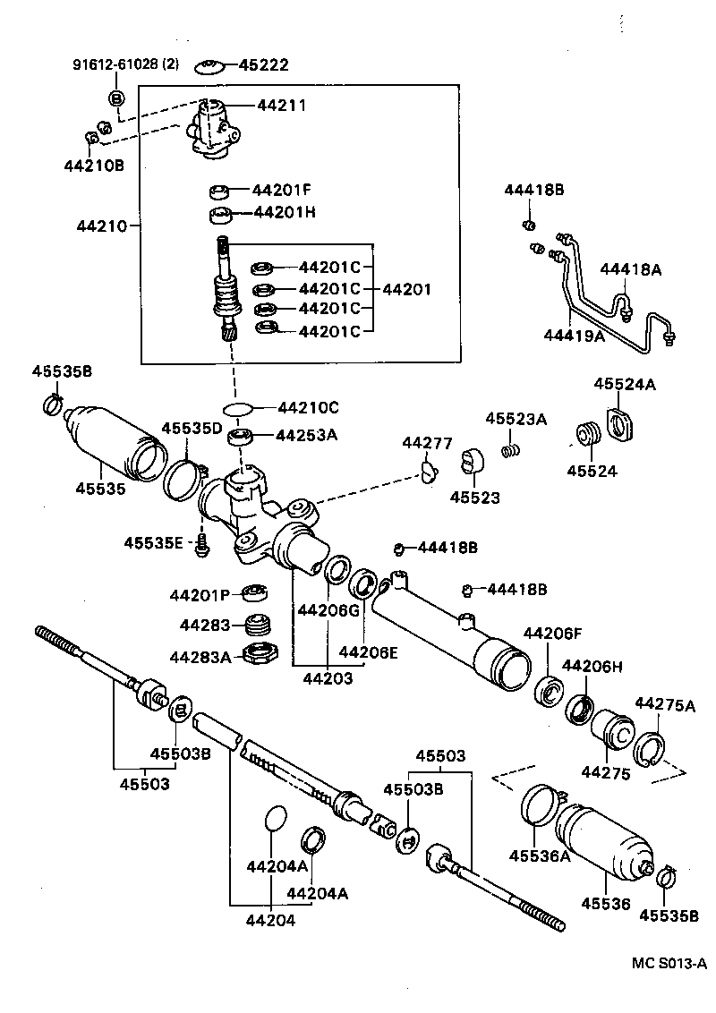 04445-20140 GASKET KIT, POWER STEERING GEAR(FOR RACK & PINION) product image
