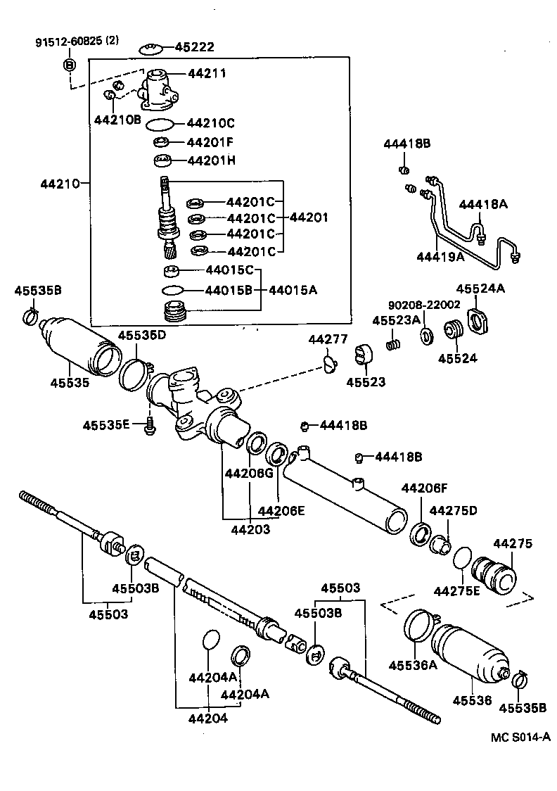 04445-20140 GASKET KIT, POWER STEERING GEAR(FOR RACK & PINION) product image