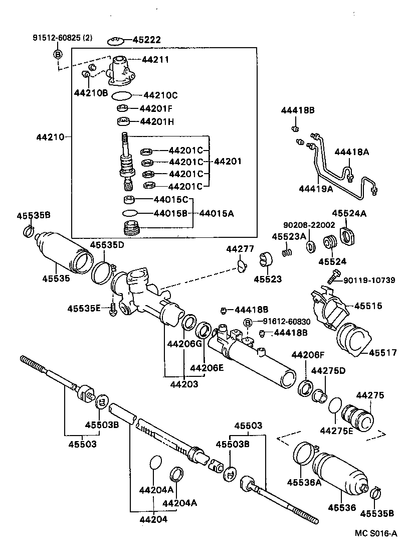04445-20140 GASKET KIT, POWER STEERING GEAR(FOR RACK & PINION) product image