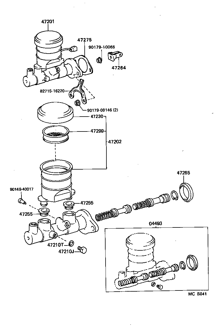 04493-20210 CYLINDER KIT, BRAKE MASTER product image