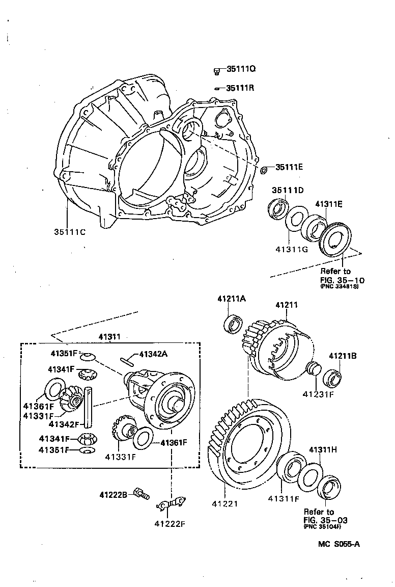 41231-17010 SPACER, FRONT DIFFERENTIAL DRIVE PINION BEARING product image
