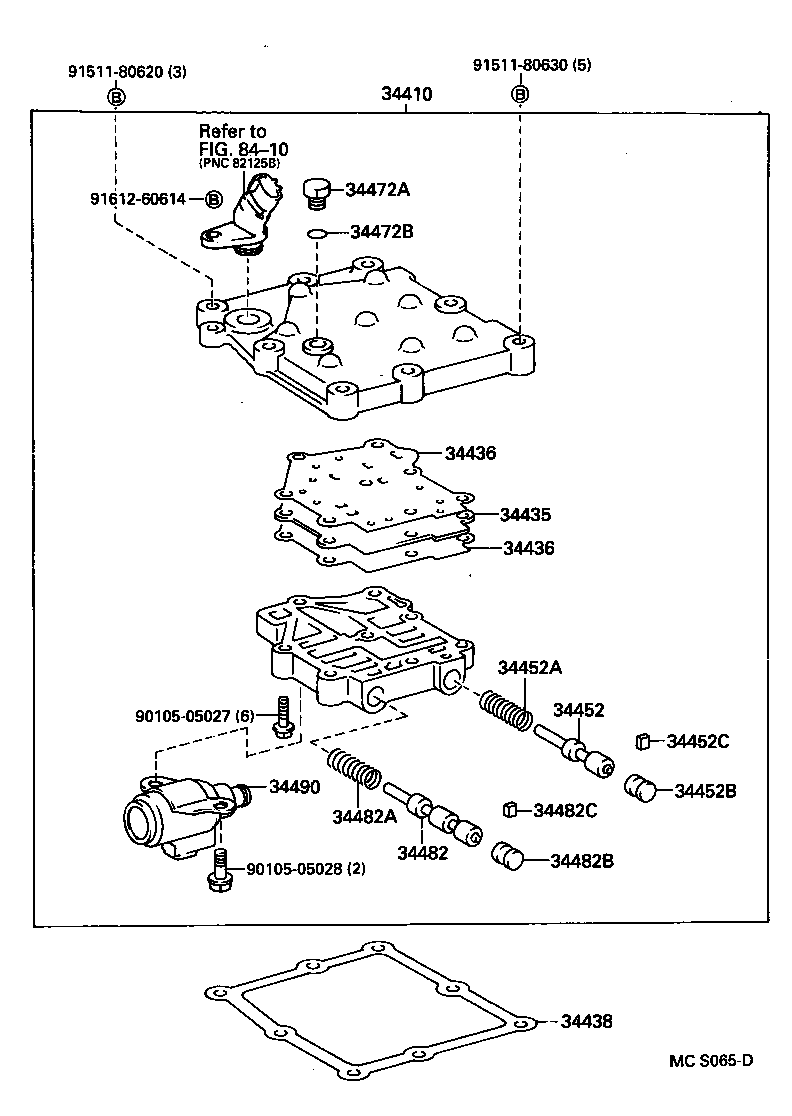 34435-32020 PLATE, TRANSFER VALVE BODY, LOWER product image