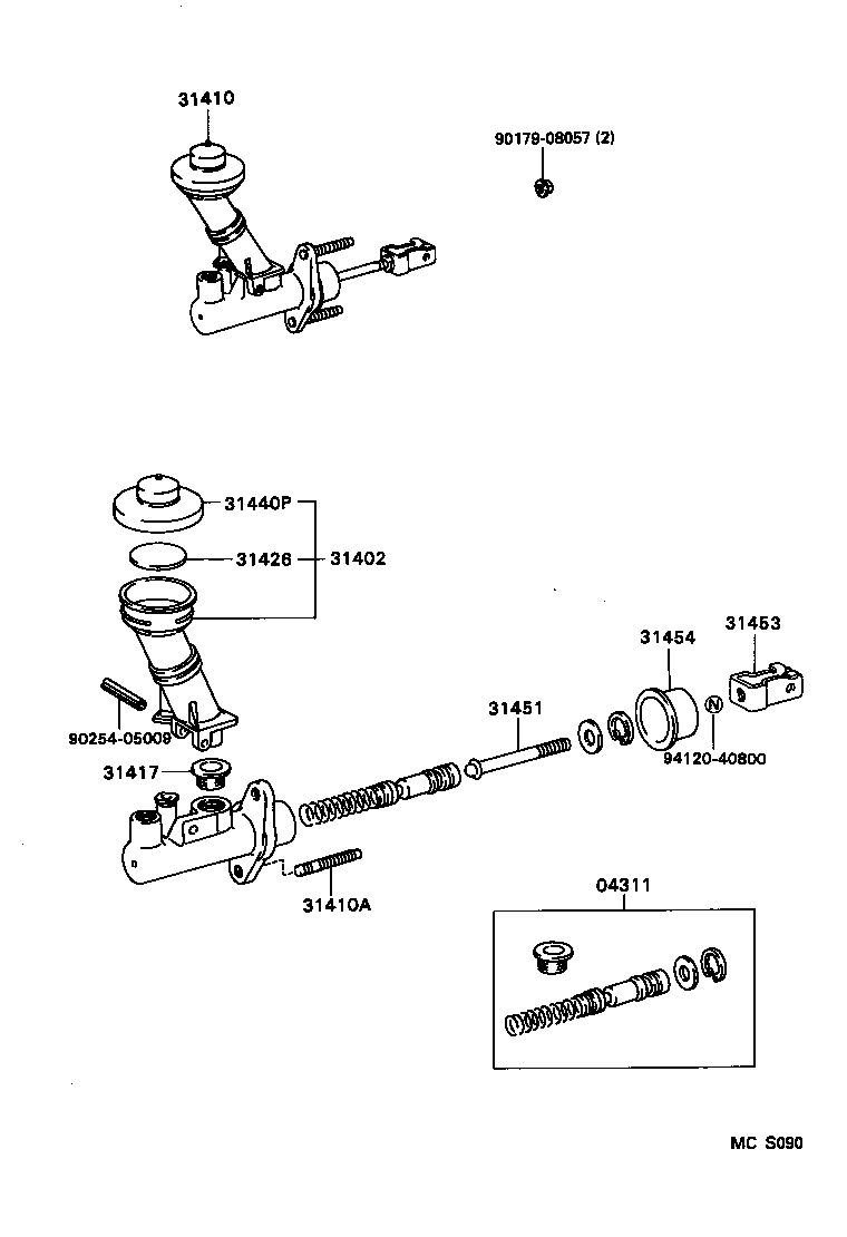 31451-16020 ROD, CLUTCH MASTER CYLINDER PUSH product image