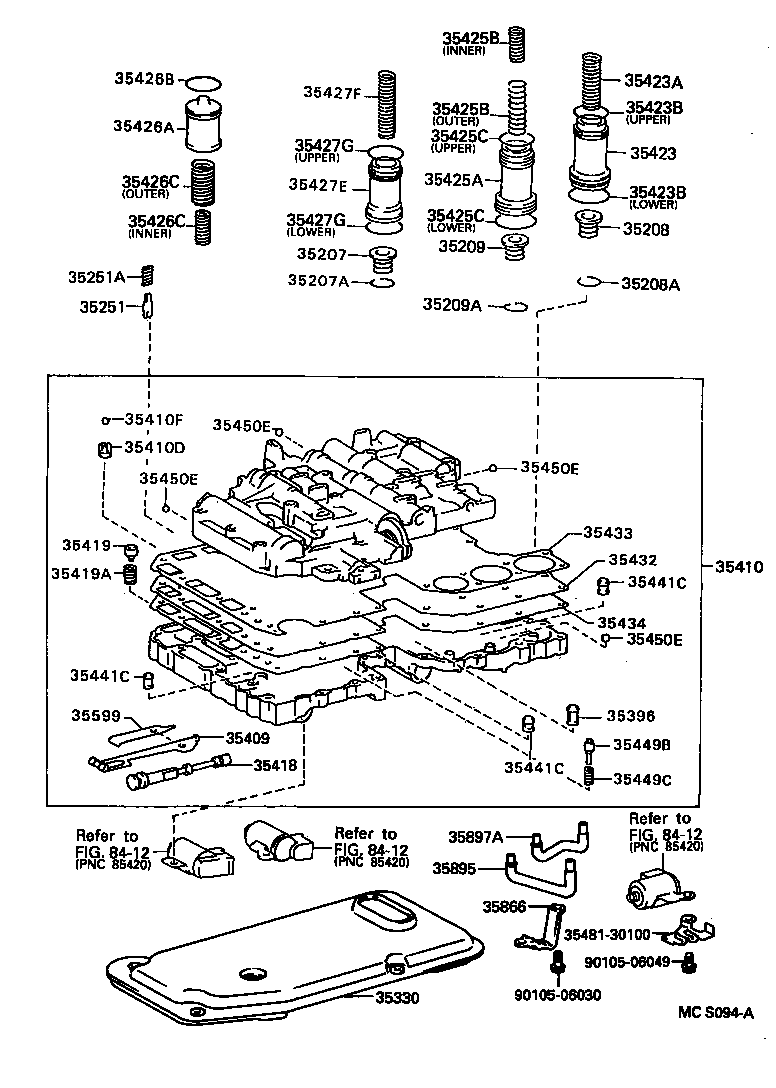 35432-22110 PLATE, VALVE BODY, NO.1 product image