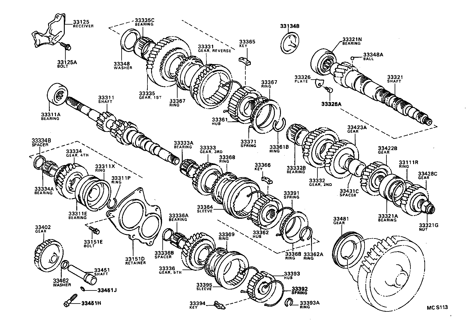 33036-20070 GEAR, 5TH product image