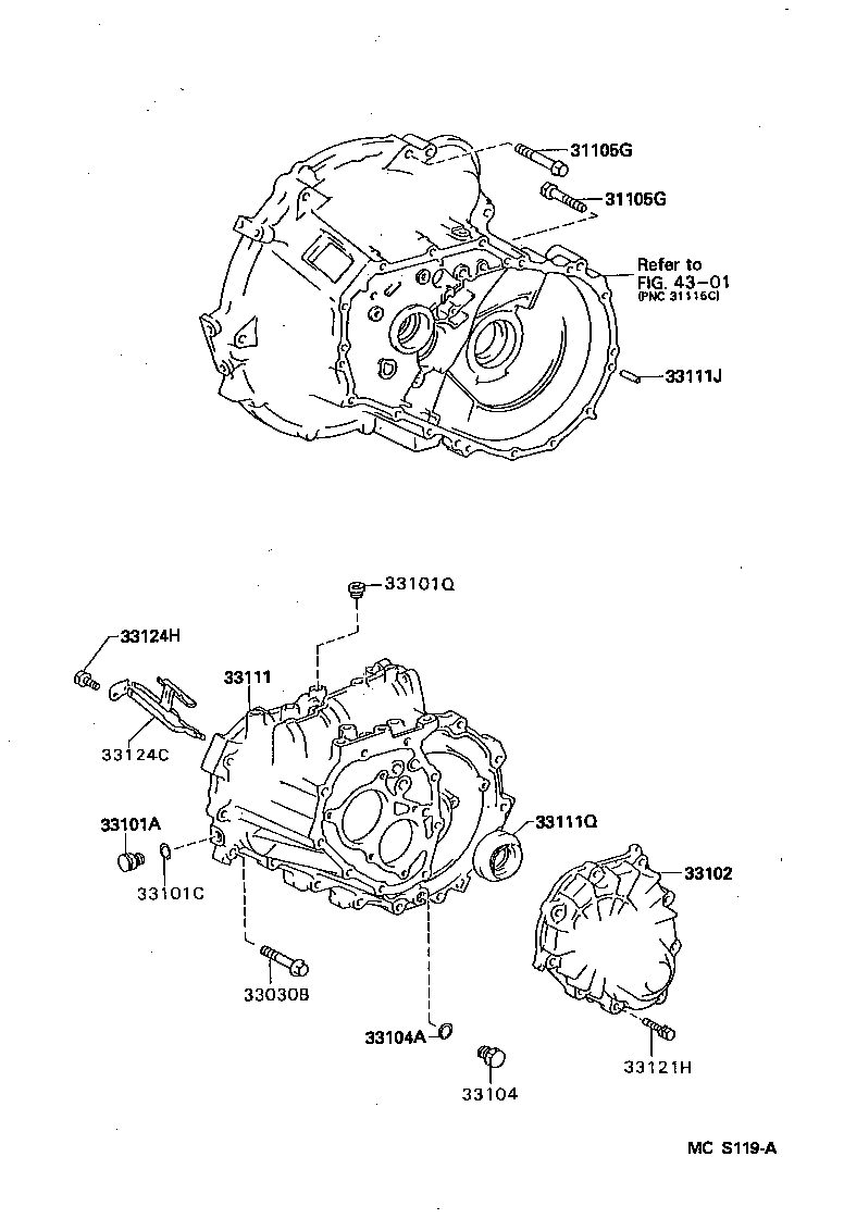33102-10014 COVER SUB-ASSY, MANUAL TRANSMISSION CASE product image