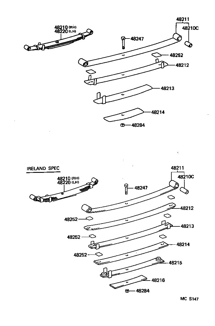 48147-36051 BOLT, REAR SPRING, CENTER product image