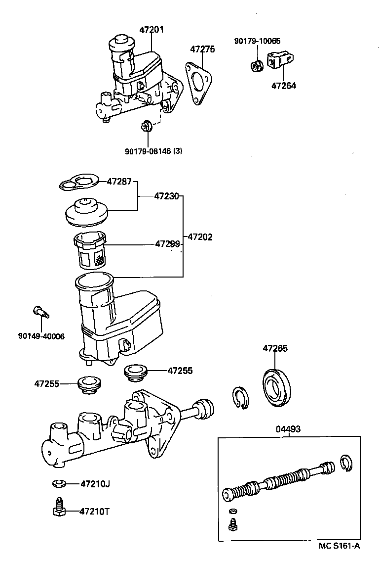 04493-33040 CYLINDER KIT, BRAKE MASTER product image