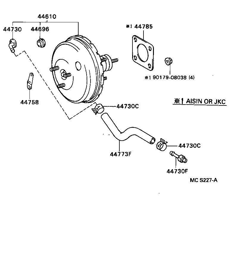 44610-05010 BOOSTER ASSY, BRAKE product image
