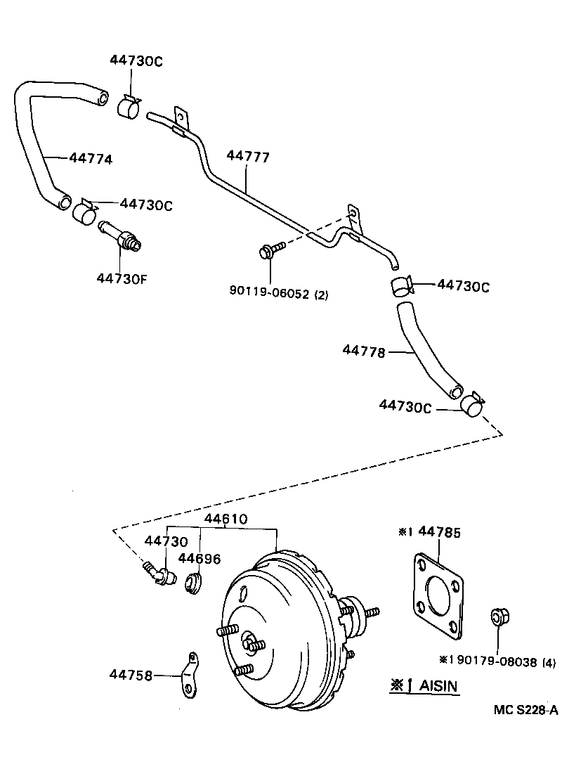 44610-05010 BOOSTER ASSY, BRAKE product image