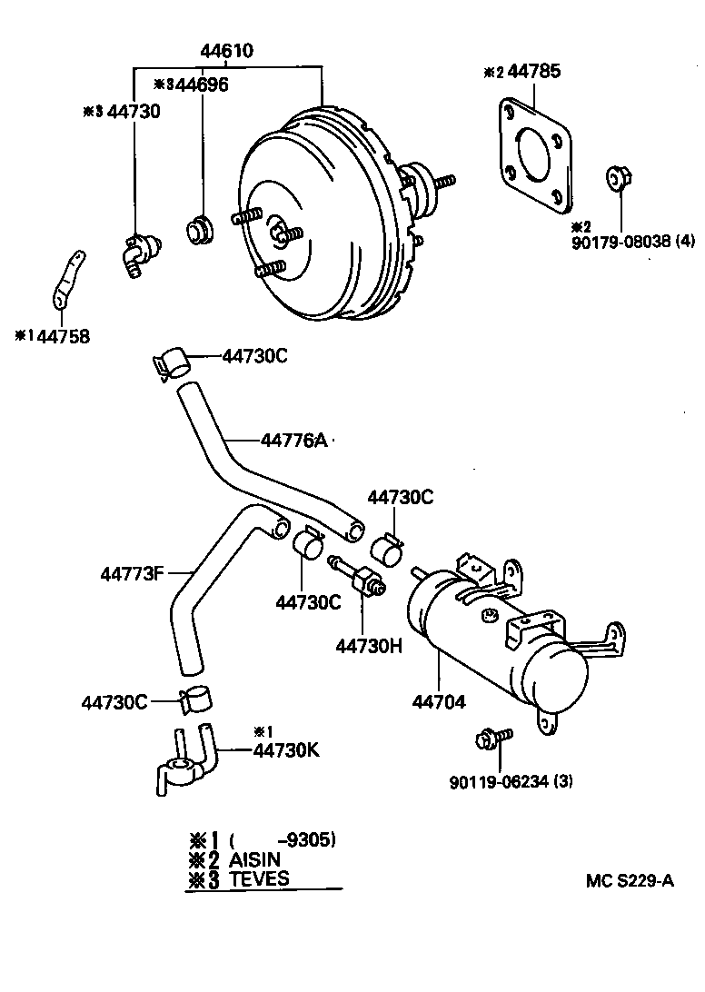 44610-05010 BOOSTER ASSY, BRAKE product image