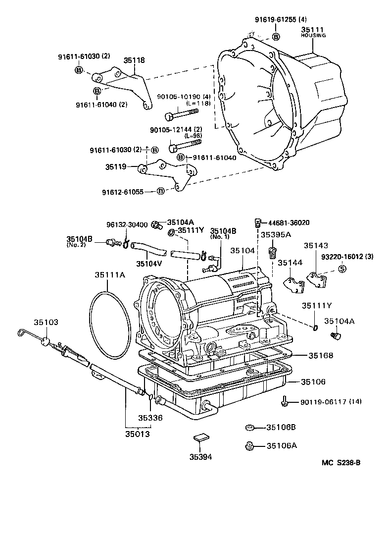 35013-27061 TUBE SUB-ASSY, TRANSMISSION OIL FILLER product image