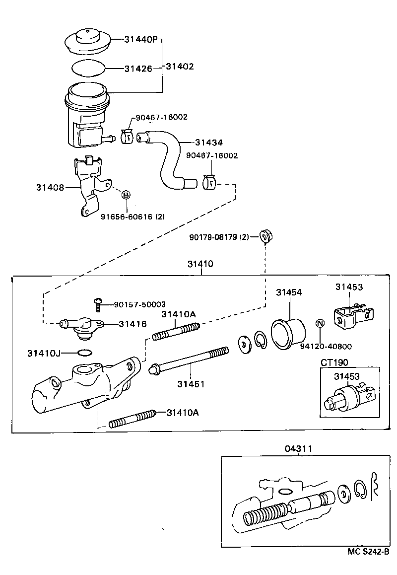 31416-28010 UNION, CLUTCH MASTER CYLINDER INLET product image