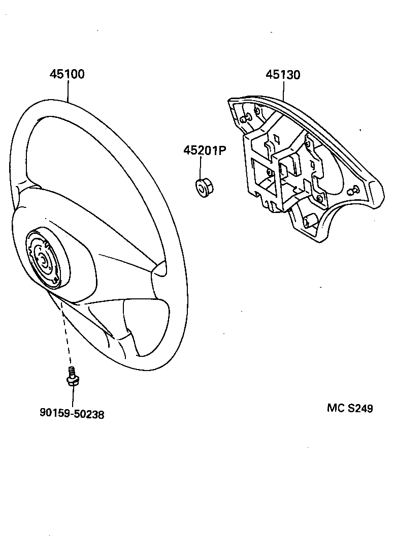 45100-05031 WHEEL ASSY, STEERING product image