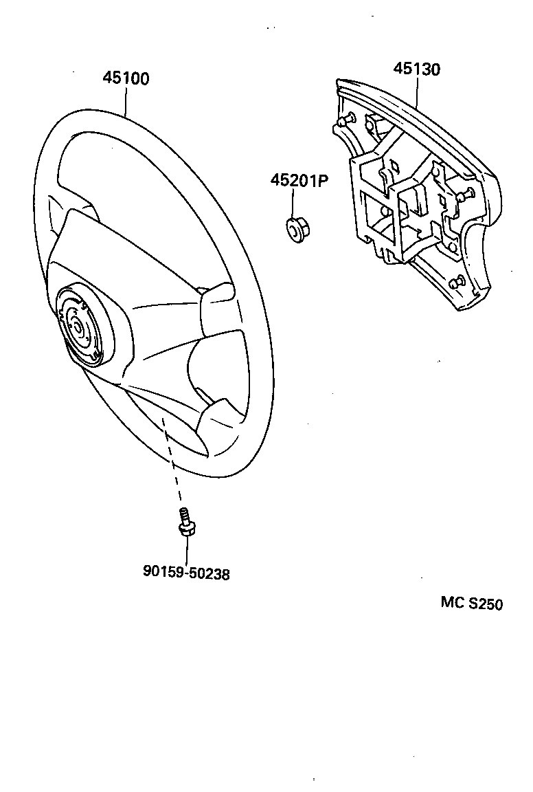 45100-05031 WHEEL ASSY, STEERING product image